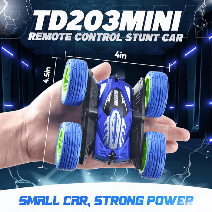 TD203MINI - Double Sided Mini RC Stunt Car, 360° Flips Rotating