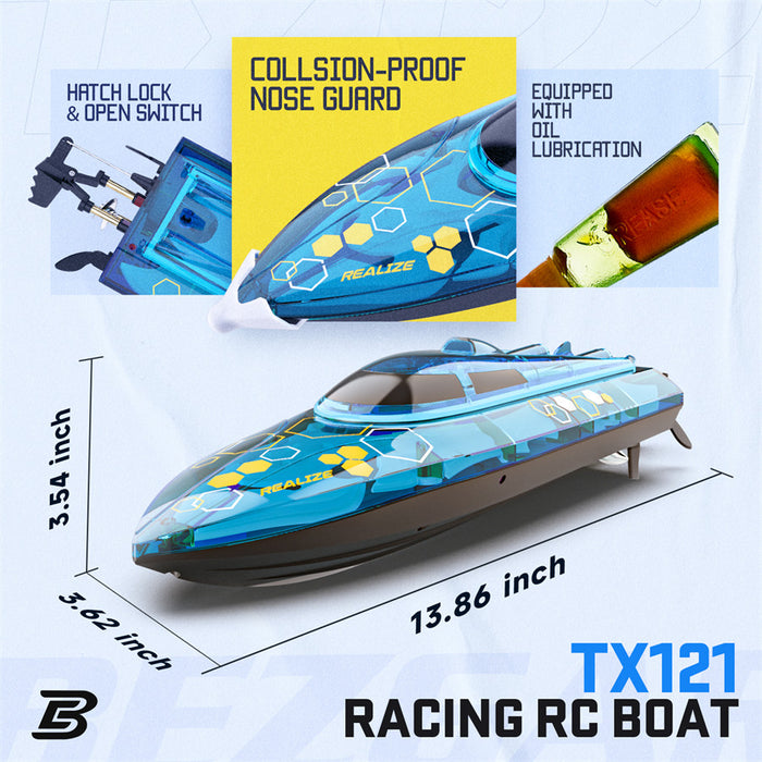 TX121 RC Boat for Beginner, Top Speed 32 KM/H