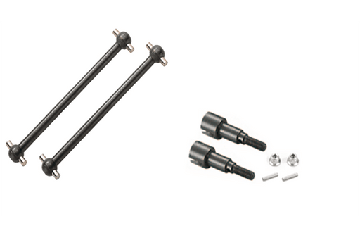 Metal Rear Dogbones+ Metal Rear Wheel Shafts +Pins+Lock Nut M4+Machined Metal Diff.Outdrive Cup+Pins - BEZGAR